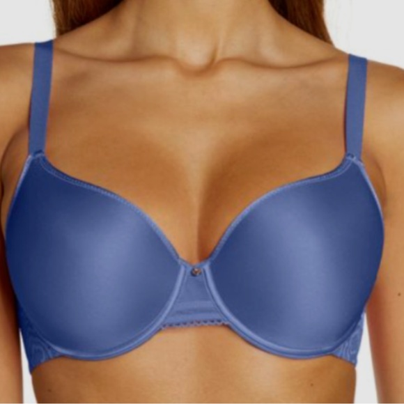 NEW Chantelle Lingerie C Jolie Comfort T-Shirt Bra in Ocean Blue - 32E (32DD) - Picture 1 of 8